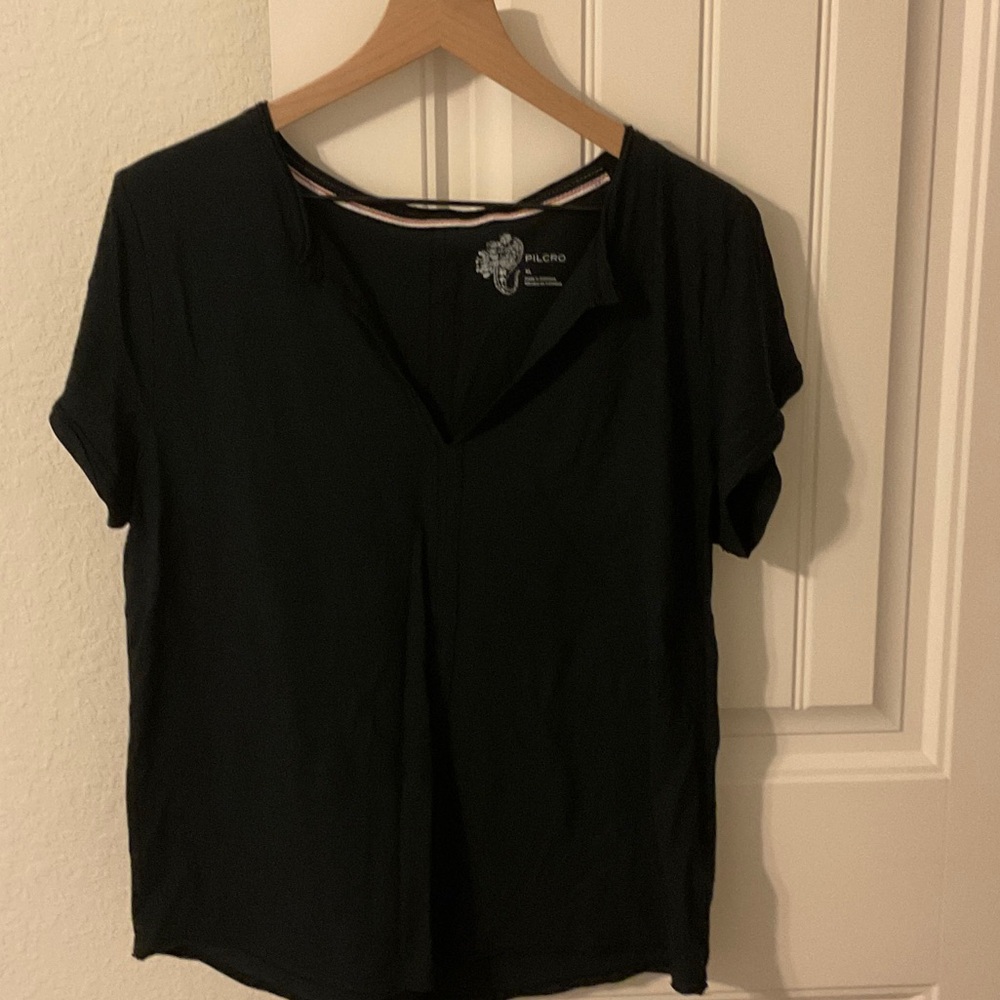 Pilcro Black Short Sleeve Tee